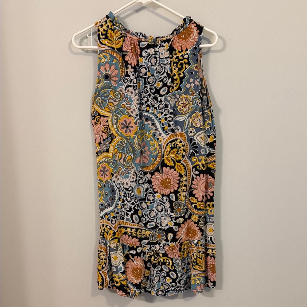 LOFT Multicolor Floral Sleeveless Dress